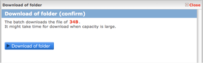 screen to download a whole folder that you select at present