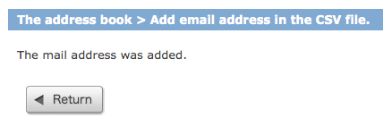 add address with thw CSV file(completion)