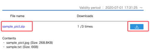 Zip file download